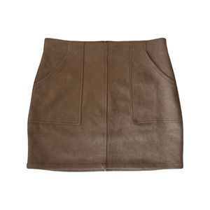 NWT Superdown Layla Faux Suede Camel Mini Skirt
